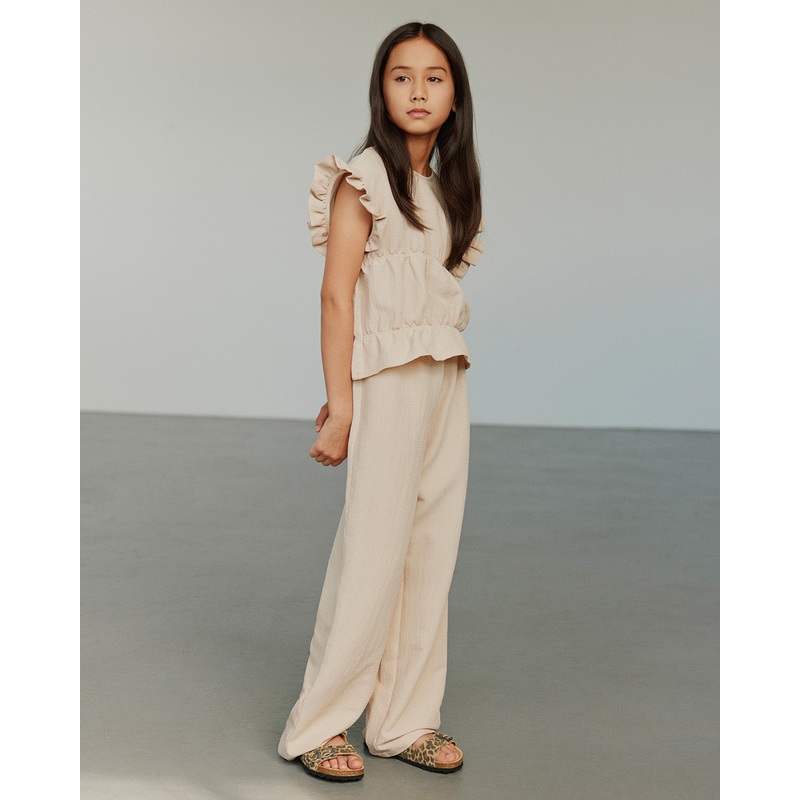 ABIGAILESY HIGH WAIST TROUSERS – Soft Brown