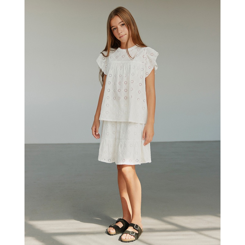 ADRIENNESY SKIRT – Snow white-128 & 140 & 152 & 164 & 176