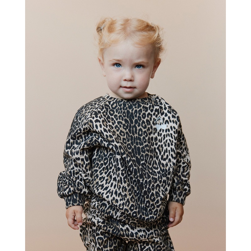 ELISSB RAGLAN SWEATSHIRT – Light brown leopard