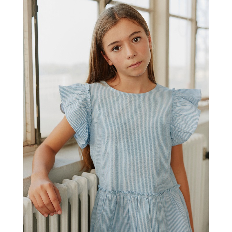 SALLYSY TOP – Light Blue striped