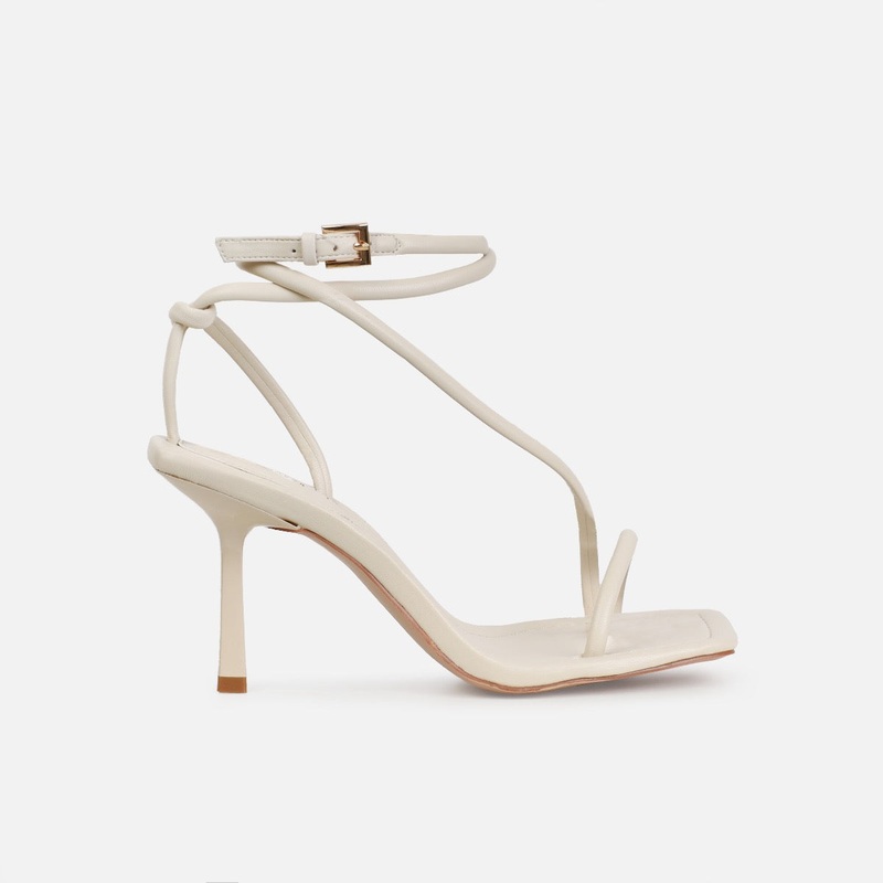 Xylia Ecru Strappy Mid Heels-UK 3 – EU 36 – US 5 & UK 4 – EU 37 – US 6 & UK 5 – EU 38 – US 7 & UK 6 – EU 39 – US 8 & UK 7 – EU 40 – US 9 & UK 8 – EU 41 – US 10