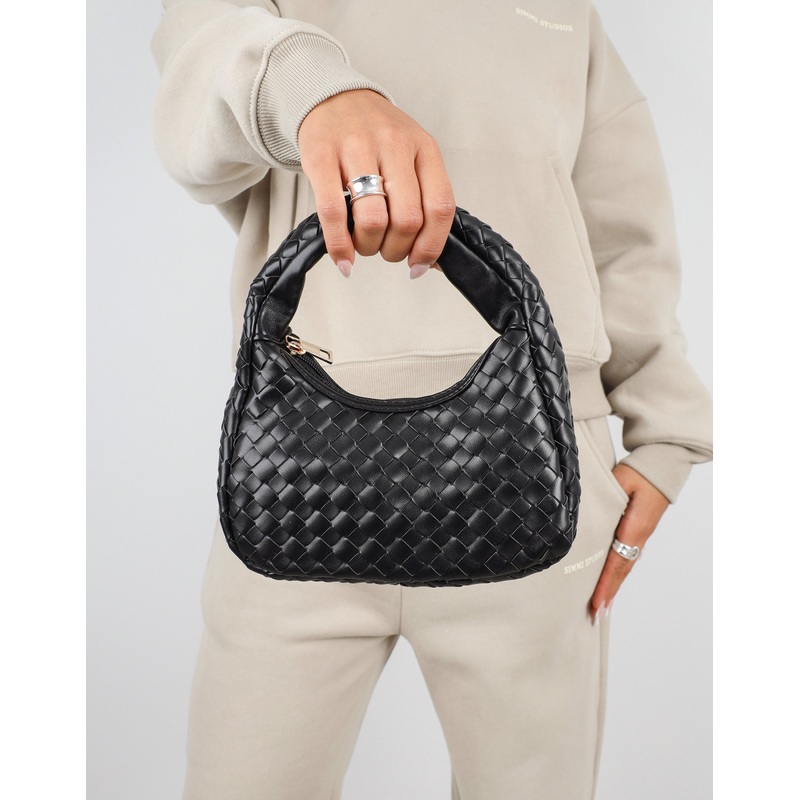 Albany Black Woven Mini Bag-ONE SIZE