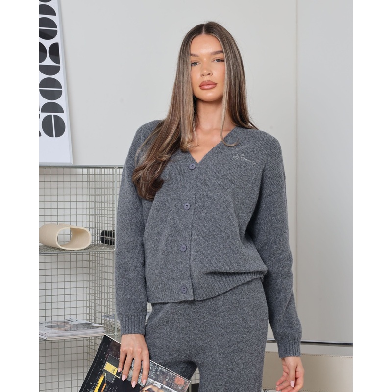 Alma Simmi studios soft touch cardigan in dark grey