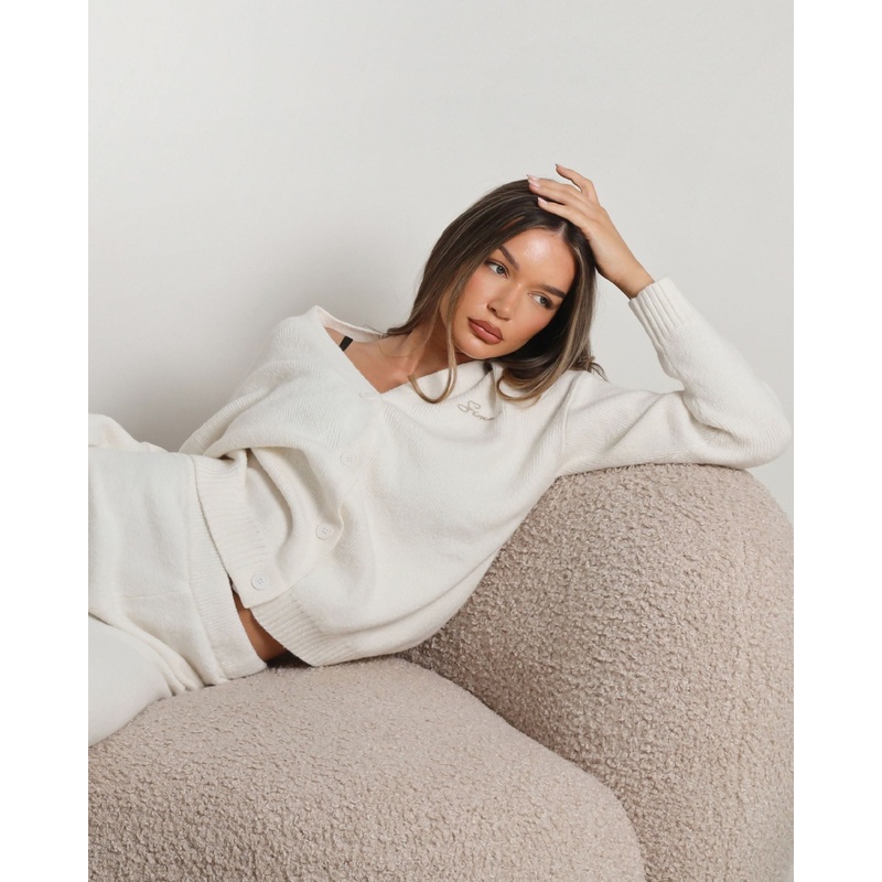 Alma simmi studios soft touch cardigan in soft cream