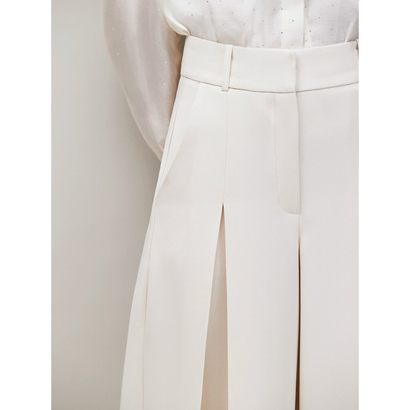 Petite Wide-Leg Trousers-6 & 8 & 10 & 12 & 14 & 16-Cream