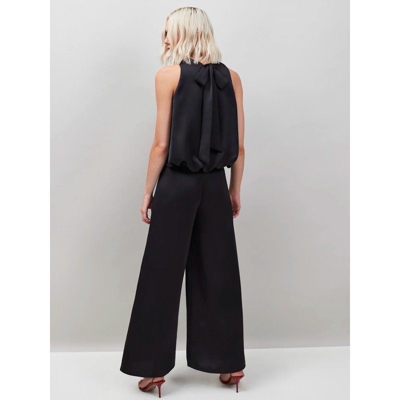 Petite Black Satin Trouser-6 & 8 & 10 & 12 & 14 & 16-Black