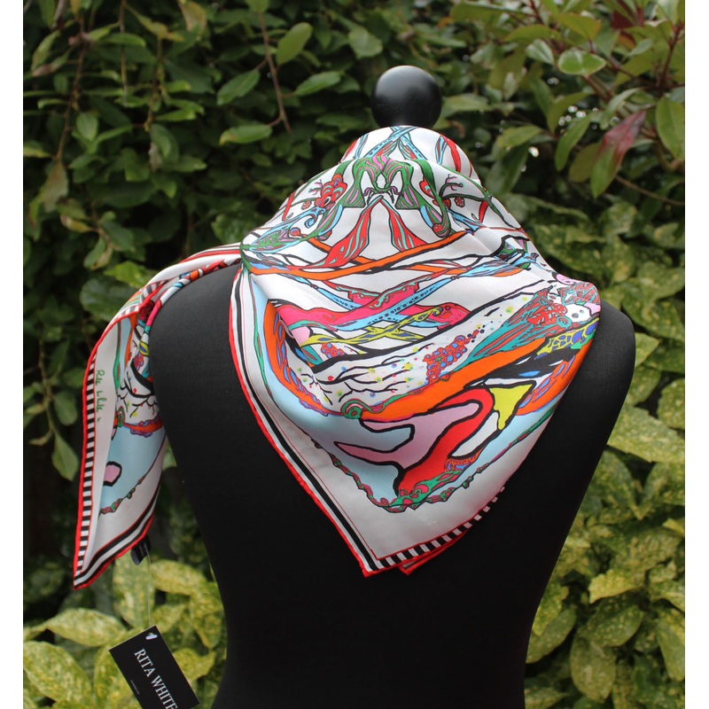 Ravel, 100% Satin Silk, 100cm Square