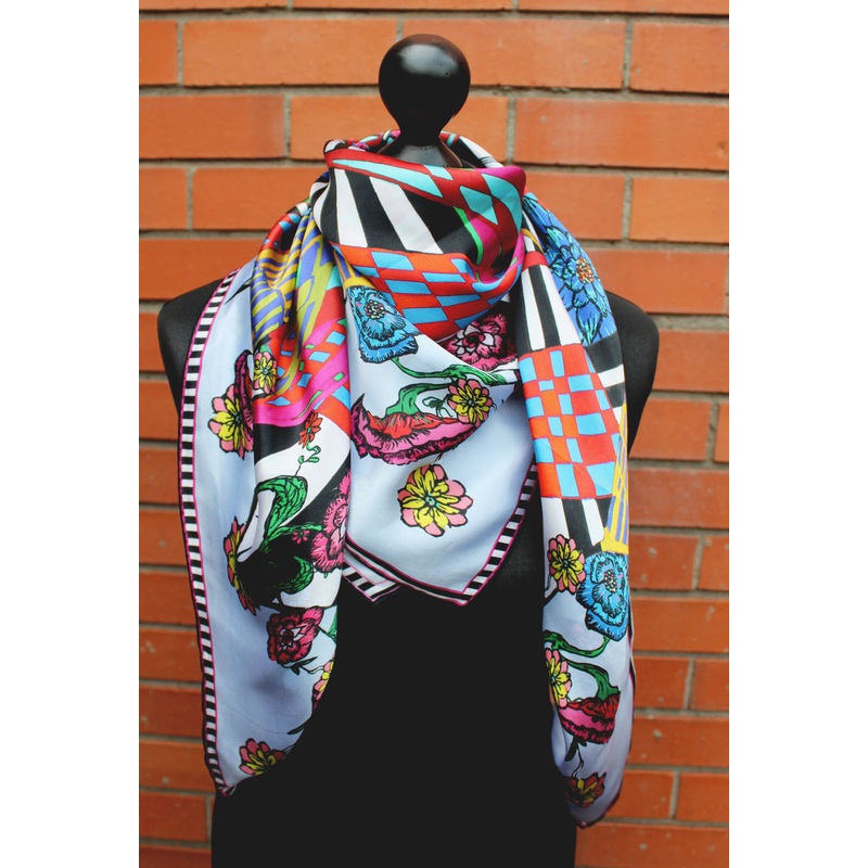 Flower Burst, Silk Scarf