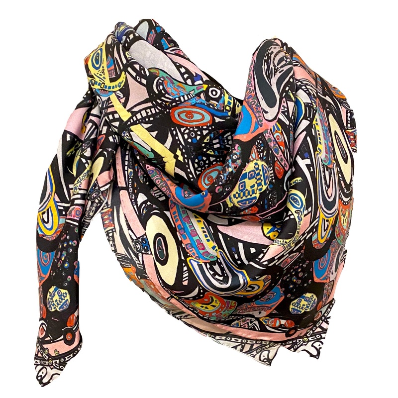 Life, 110cm Square Silk Scarf