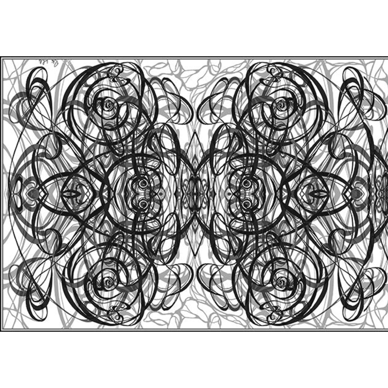 White & Black Smoke Signals. Long Silk Scarves