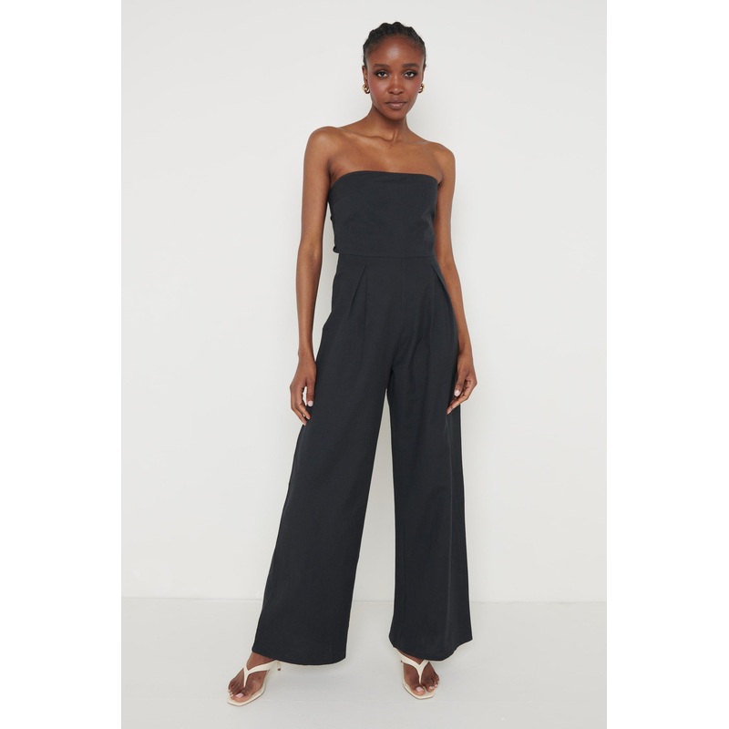 April Bandeau Jumpsuit – Black
