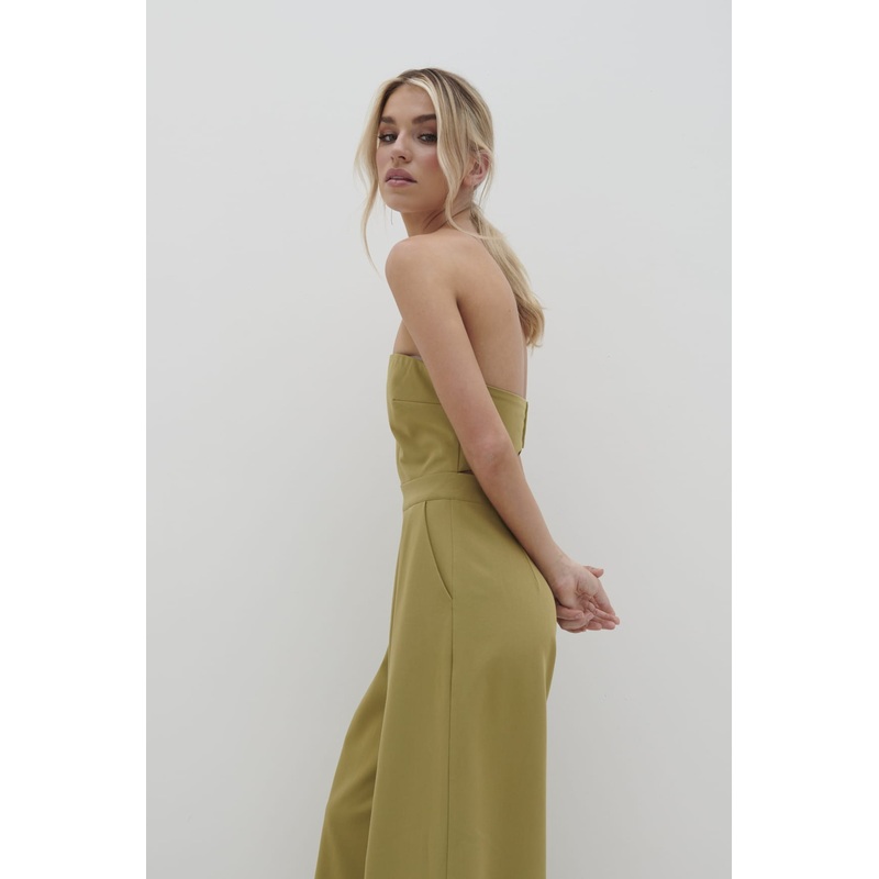 Campbell Bandeau Jumpsuit – Tarragon Green