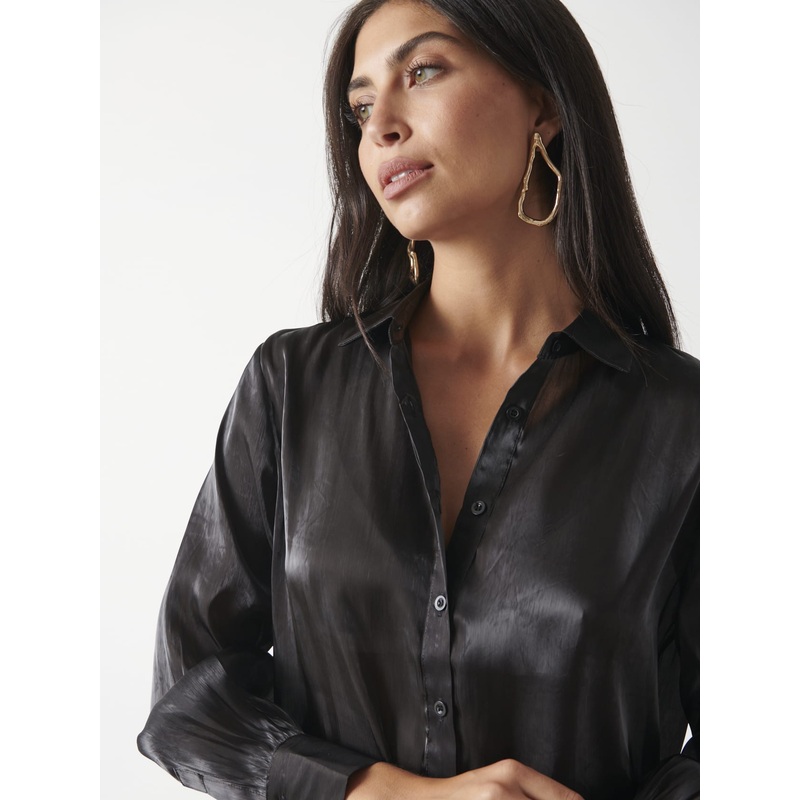 Rosalie Collared Blouse – Black