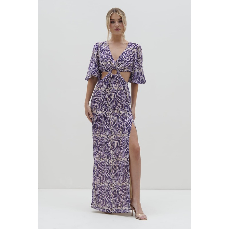 Ainsley Cut Out Maxi Dress – Iris Zebra