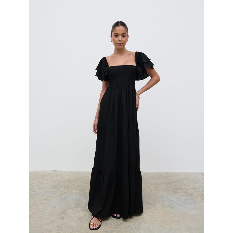 Althea Frill Easywear Day Dress – Black