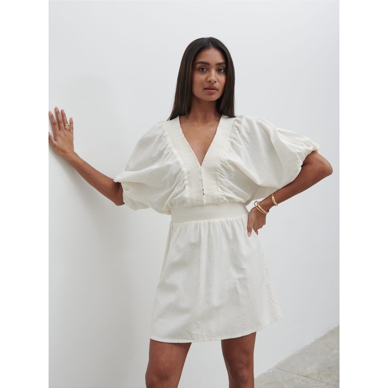 Bailey Mini Dress – White-6 & 8 & 10 & 12 & 14 & 16