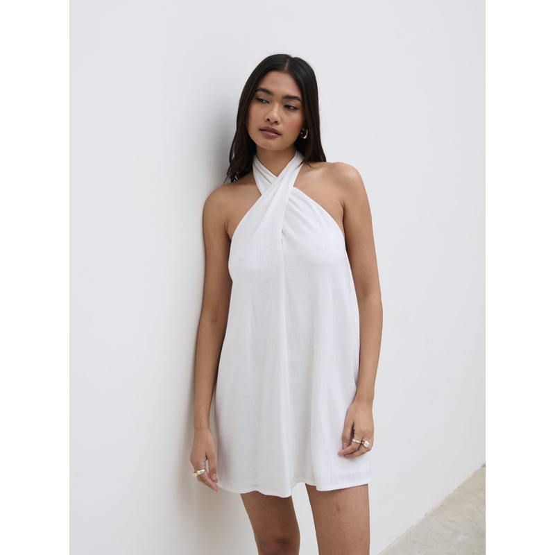 Bronte Shift Mini Dress – White