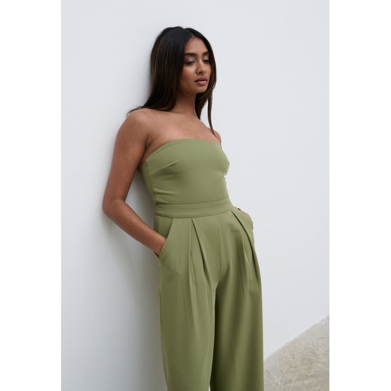Campbell Bandeau Jumpsuit – Olive