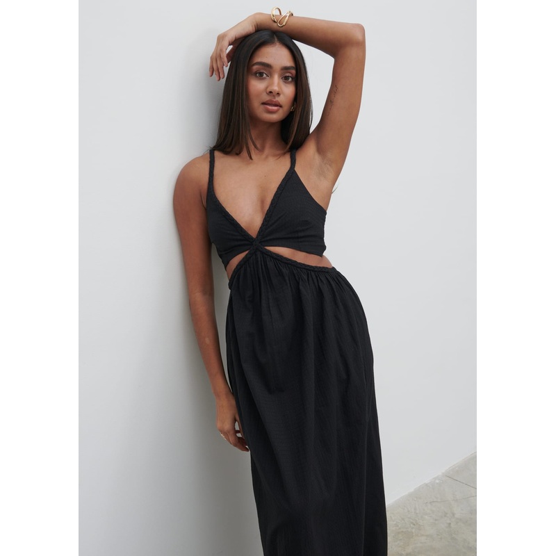 Ramona Cut Out Maxi Dress – Black