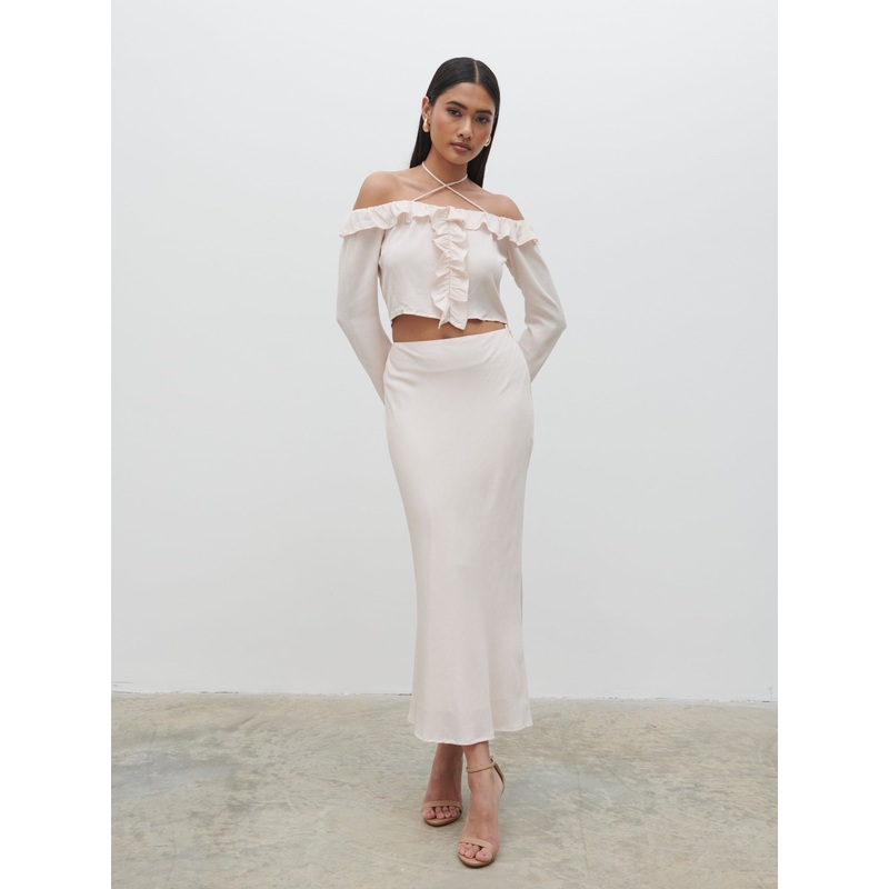 Tiffany Midaxi Skirt – Pale Blush