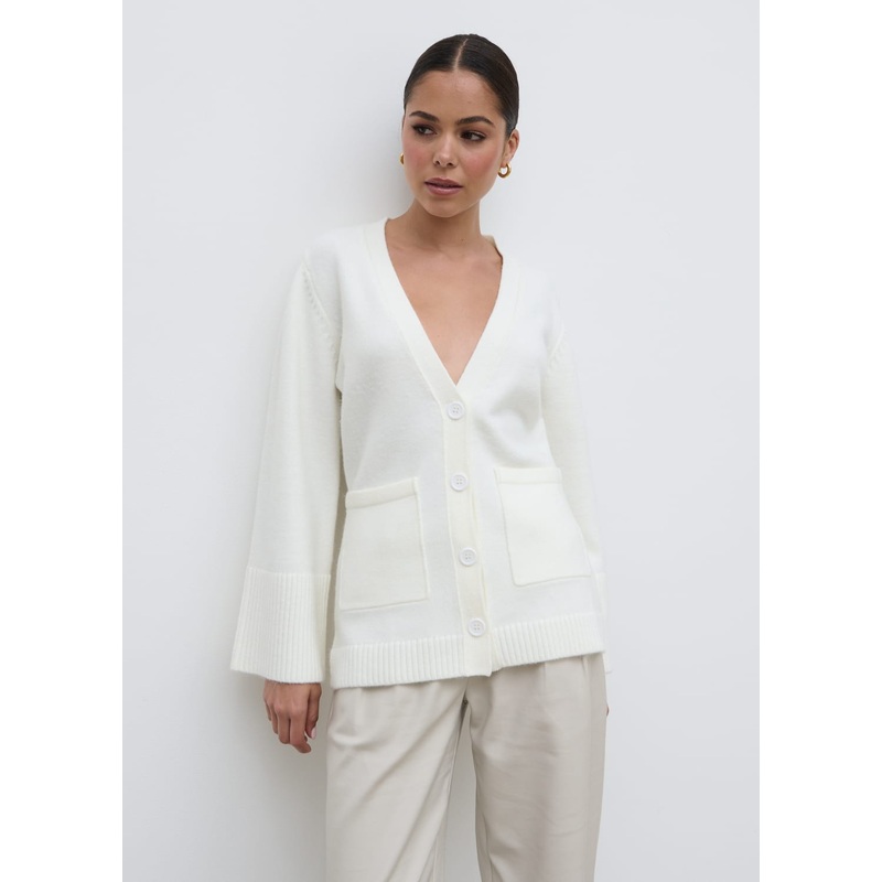 Autumn Knit Cardigan – Cream-XS & S & M & L