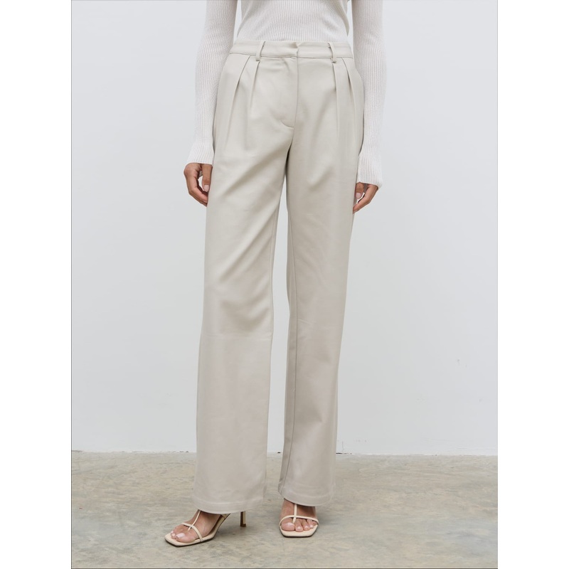 Brady Front Pleat Trousers – Chalk