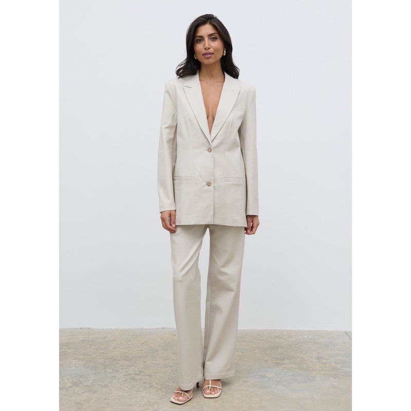 Brady Oversized Boxy Blazer – Chalk