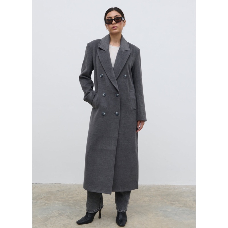 Carissa Oversized Tailored Coat – Charcoal