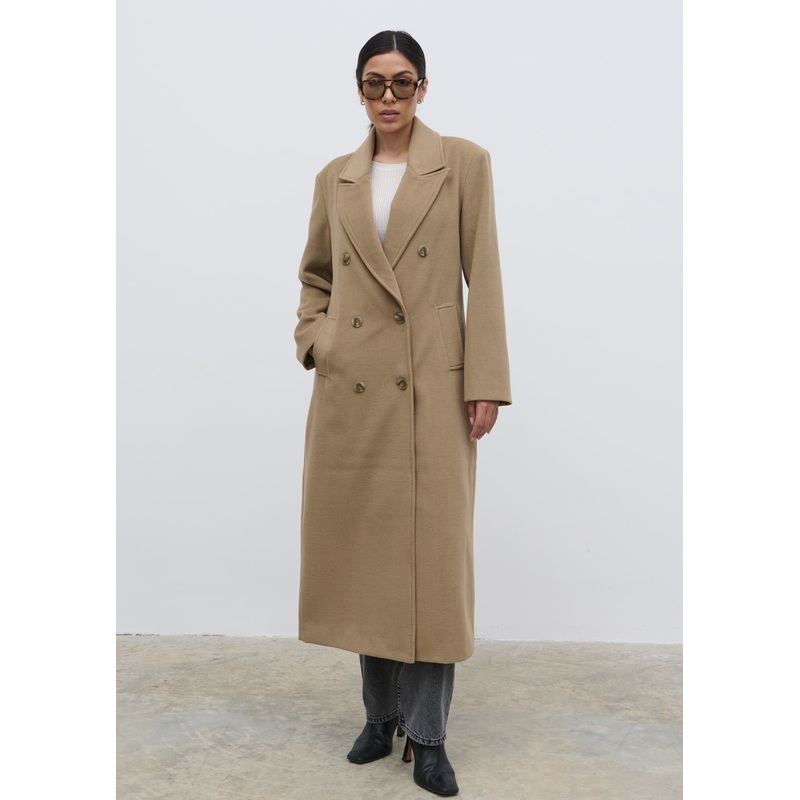 Carissa Oversized Tailored Coat – Taupe