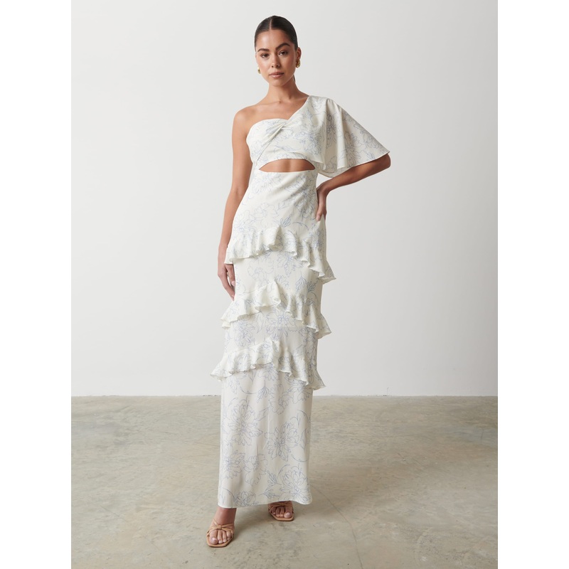 Romilly Printed Maxi Dress – Peony Abstract Floral