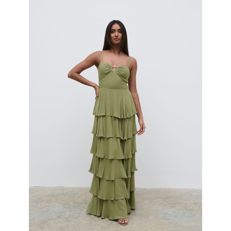 Sidney Maxi Dress – Olive-6 & 8 & 10 & 12 & 14 & 16
