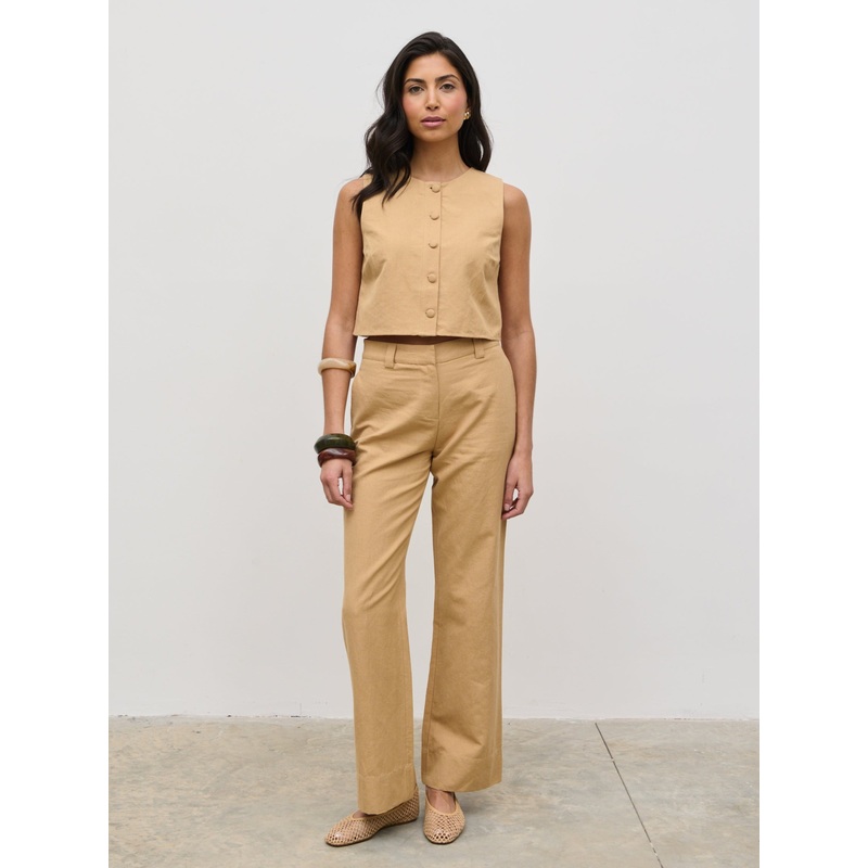 Blair Linen Trousers – Camel-6 & 8 & 10 & 12 & 14 & 16