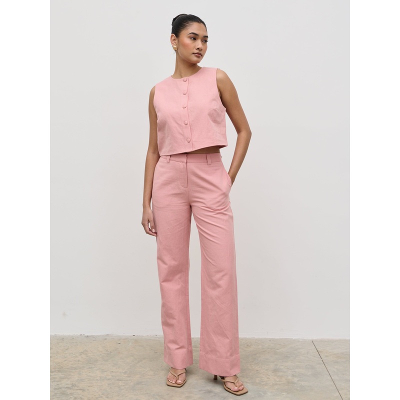 Blair Linen Trousers – Pink-6 & 8 & 10 & 12 & 14 & 16