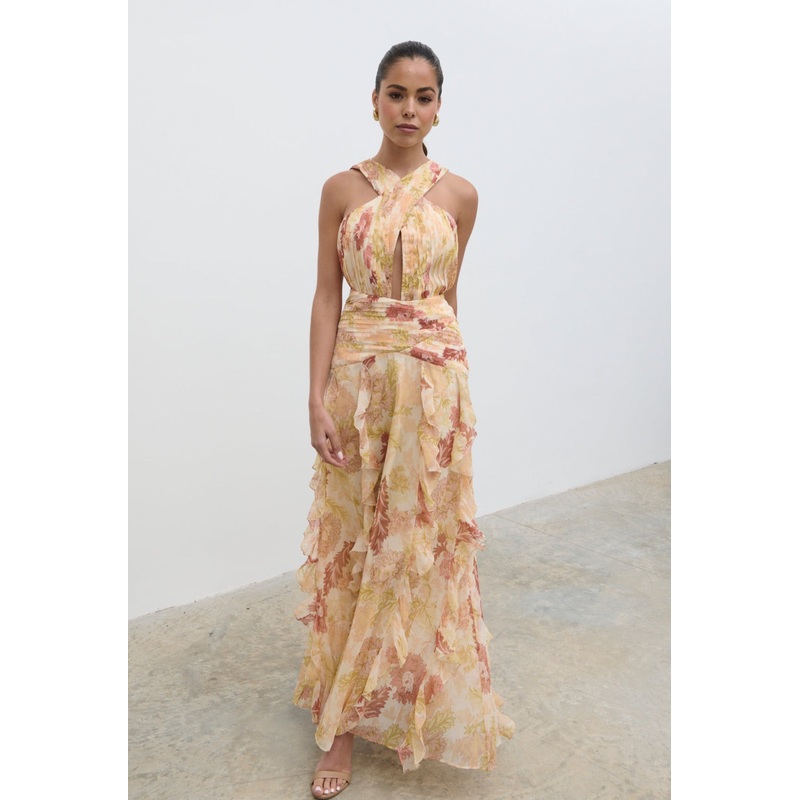 Brielle Maxi Dress – Terracotta Petal