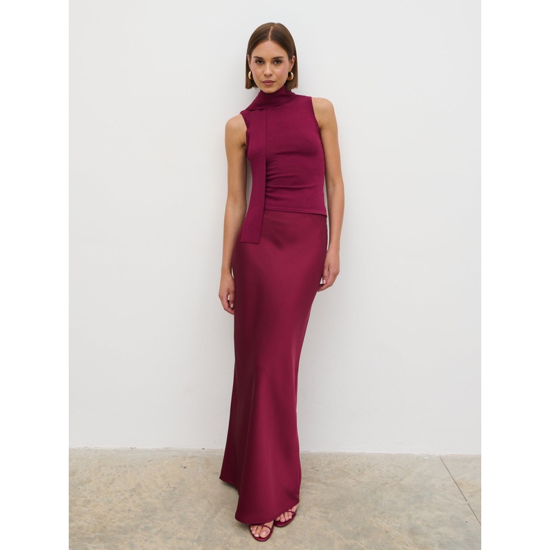 Breya Maxi Skirt – Wine-6 & 8 & 10 & 12 & 14 & 16