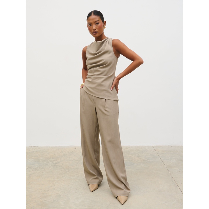 Flynn Slouchy Trousers – Mushroom