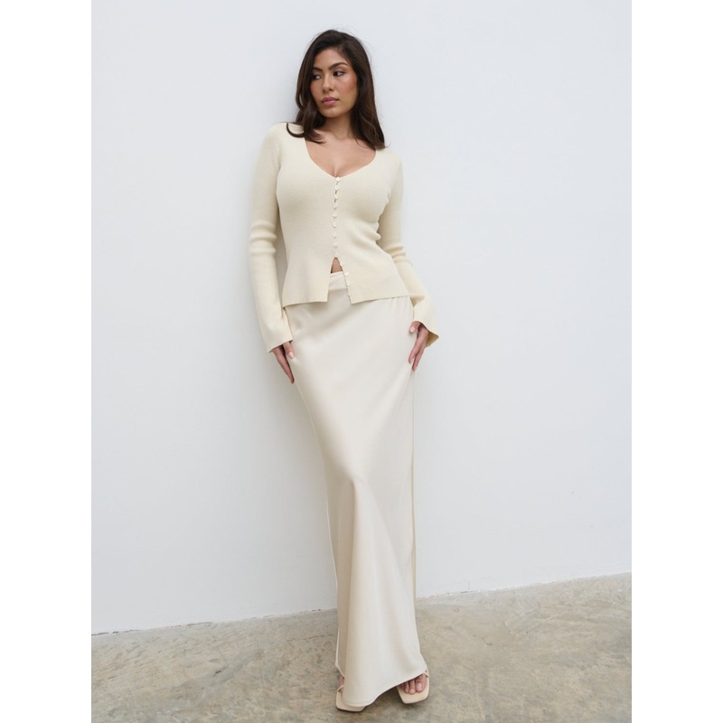 Tia Knit Cardigan – Cream-XS & S & M & L