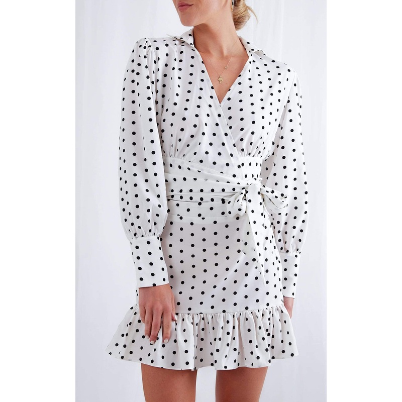 Aiden Wrap Blouse – Polka Dot-6 & 8 & 10 & 12 & 14