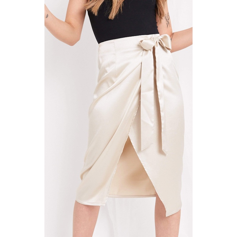 Aria Wrap Skirt – Champagne-S/M & M/L