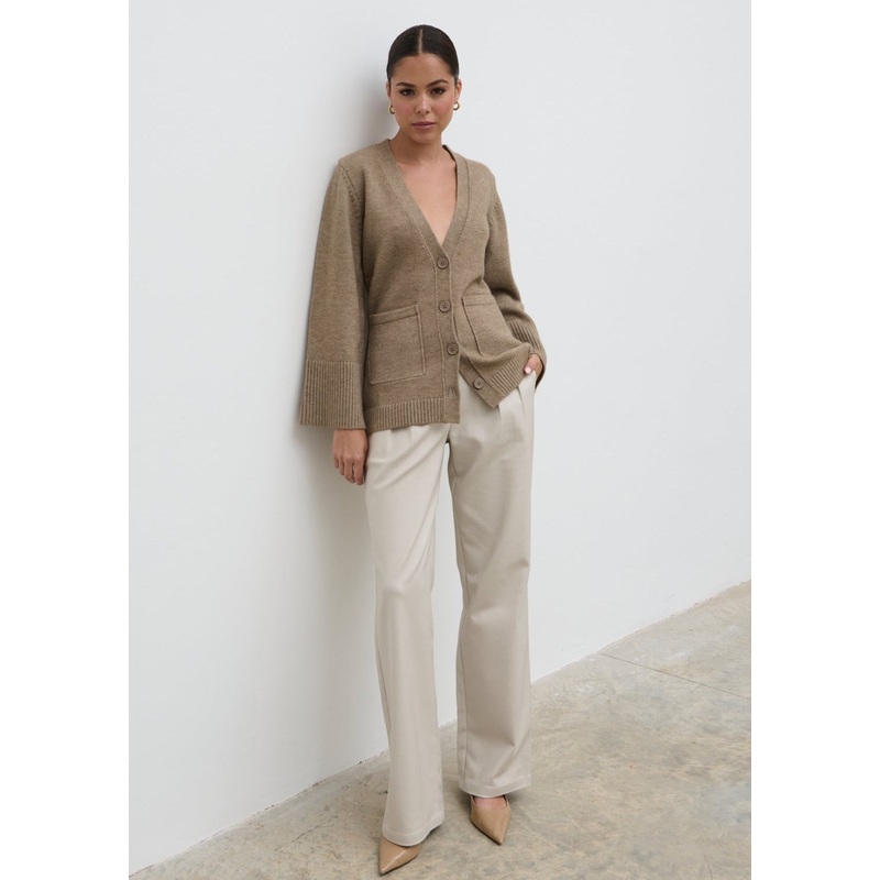 Autumn Knit Cardigan – Dark Beige