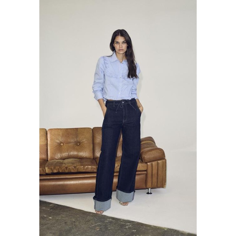 Co Couture Hubby Wide Jeans-Dark Blue-XS & S & M & L