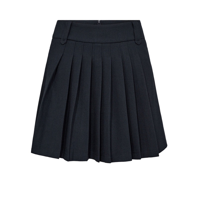Co Couture Marin Plisse Skirt-Navy-XS & S & M