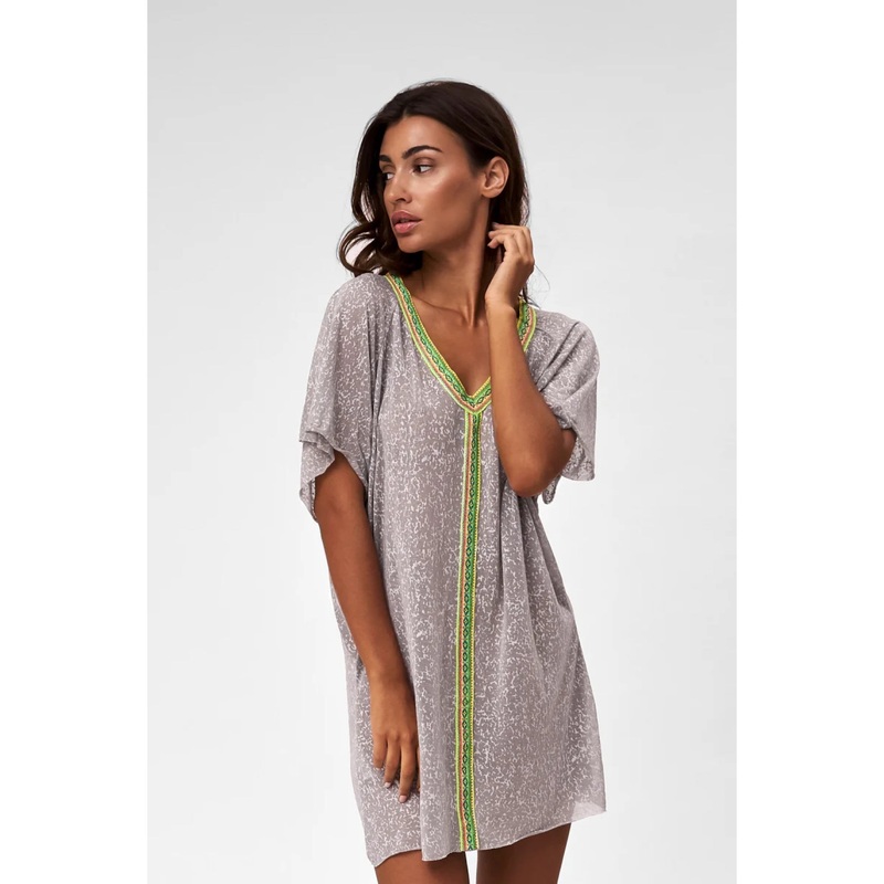 Pitusa Abaya Mini Dress-Grey-Standard & Petite