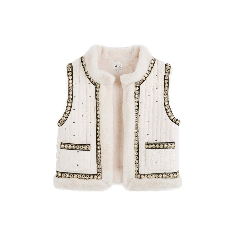 Wild Isco Gilet-White-1 & 2