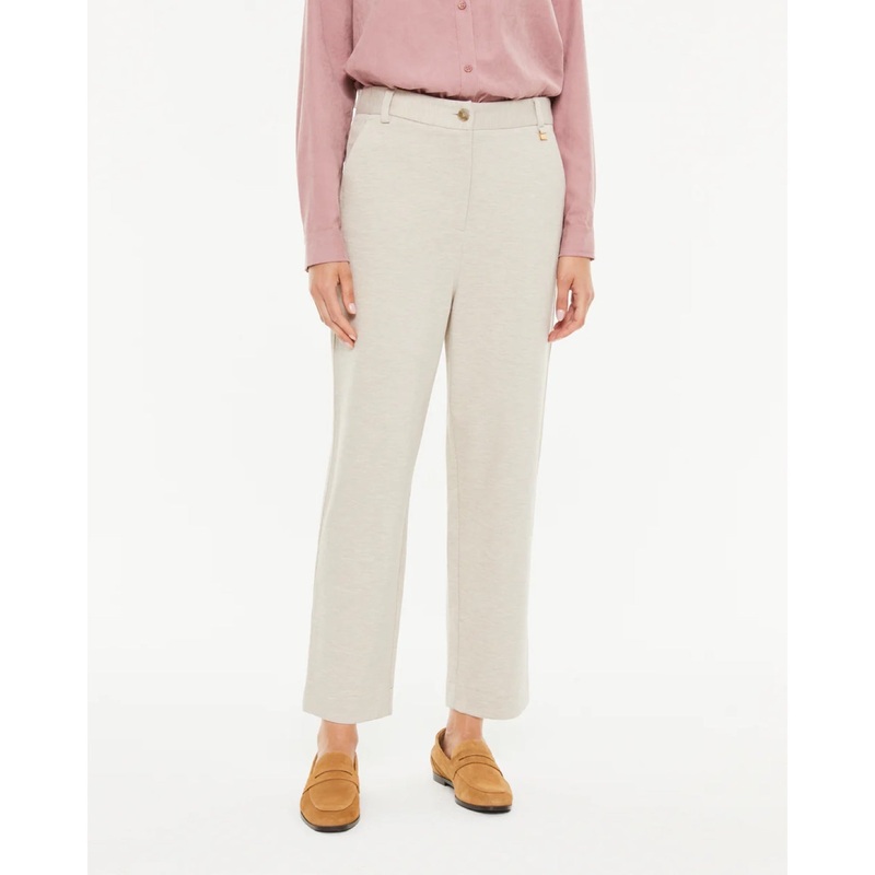 Paz Torras Straight Knit Trousers with Pockets