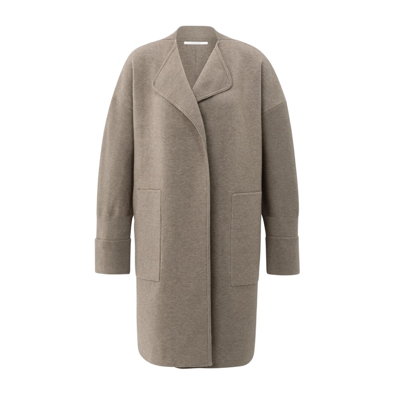 YAYA 01-010128-509 Long Coatigan with Patch Pockets