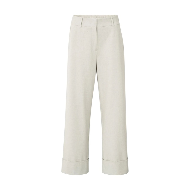 YAYA 01-301224-510 Soft Structured Trousers with Big Turn Ups