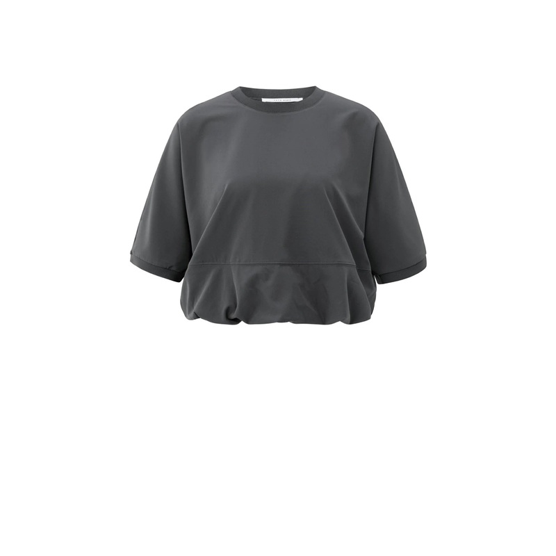 YAYA 01-701318-508 Short Sleeve Top with Balloon Hem