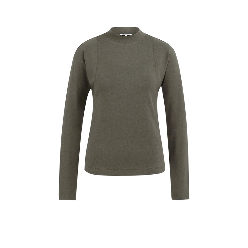 YAYA 01-7093230-509 Fitted Long Sleeve Top with Mock Neck