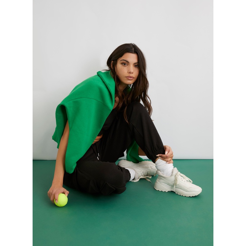 Cropped Lounge Bralette-S & M & L-Black